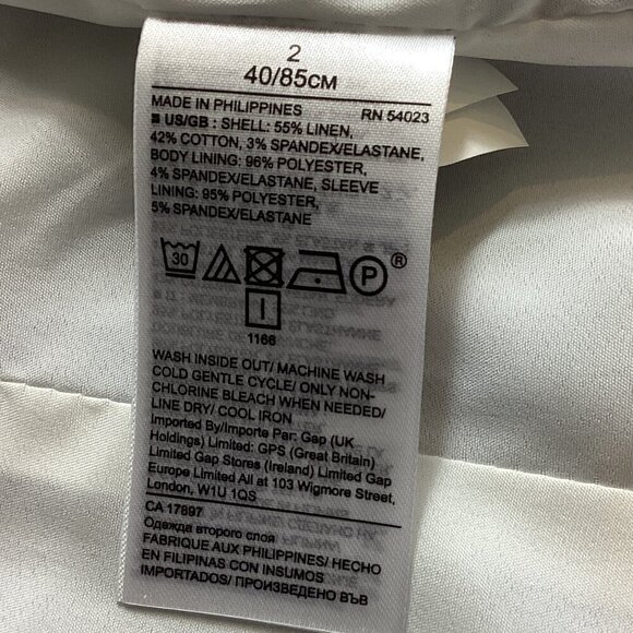 Banana Republic Classic Fit Linen Blend Cross-Weave Blazer Sz 2 Blue #324F - Picture 10 of 11